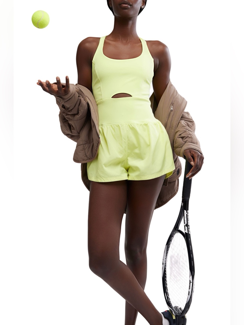 FP Movement - Righteous Runsie Romper in Sour Citrus - Perfect Condition!